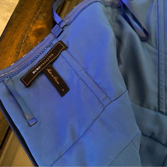 BCBGMaxAzria Polka Dot Satin Dress Bow Detail size 0 - Picture 11 of 11